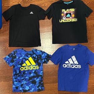 Boys adidas short sleeve tshirts set of 4 size medium
